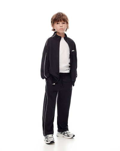 Jogger relaxed fit tiro medio negro