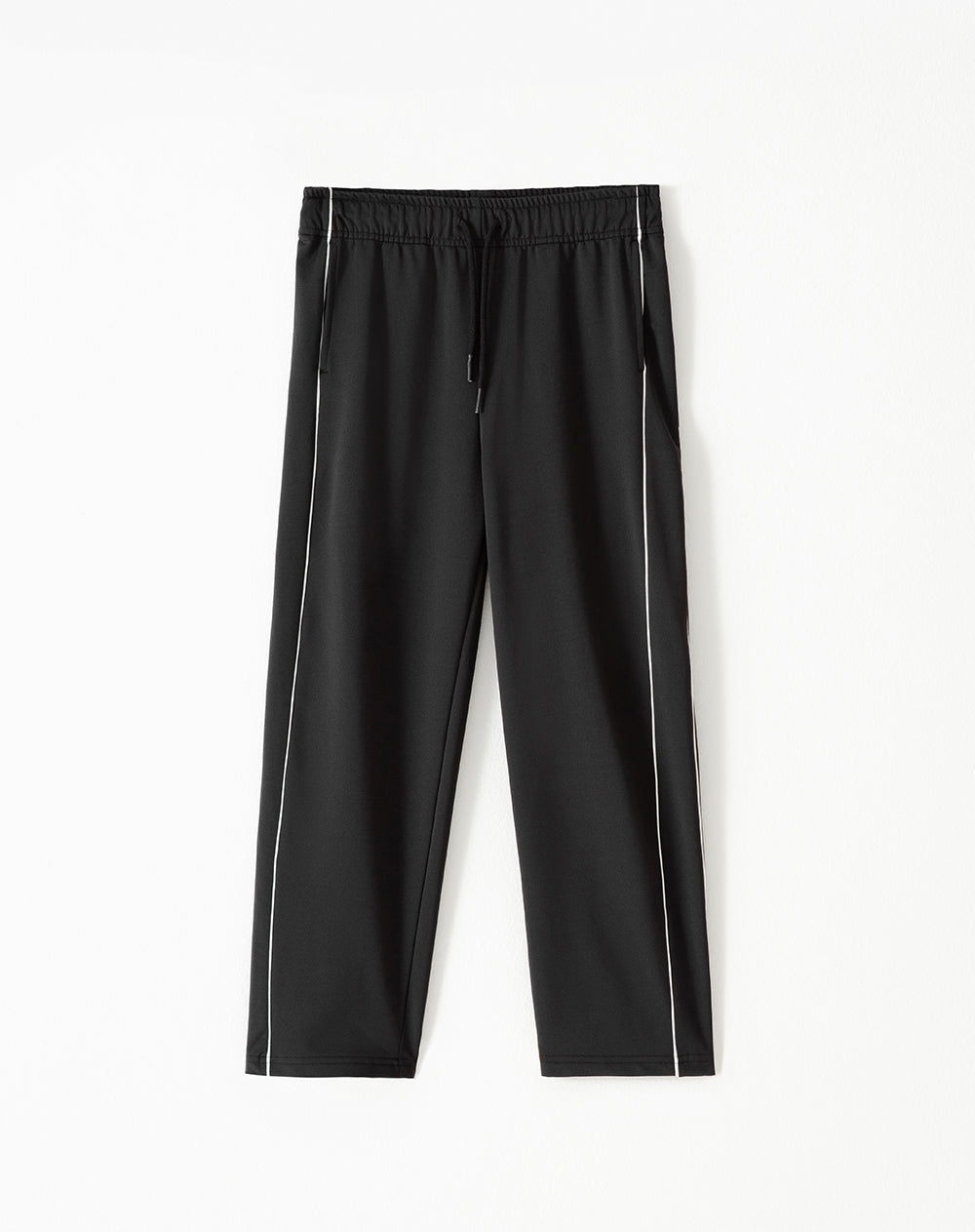 Jogger relaxed fit tiro medio negro