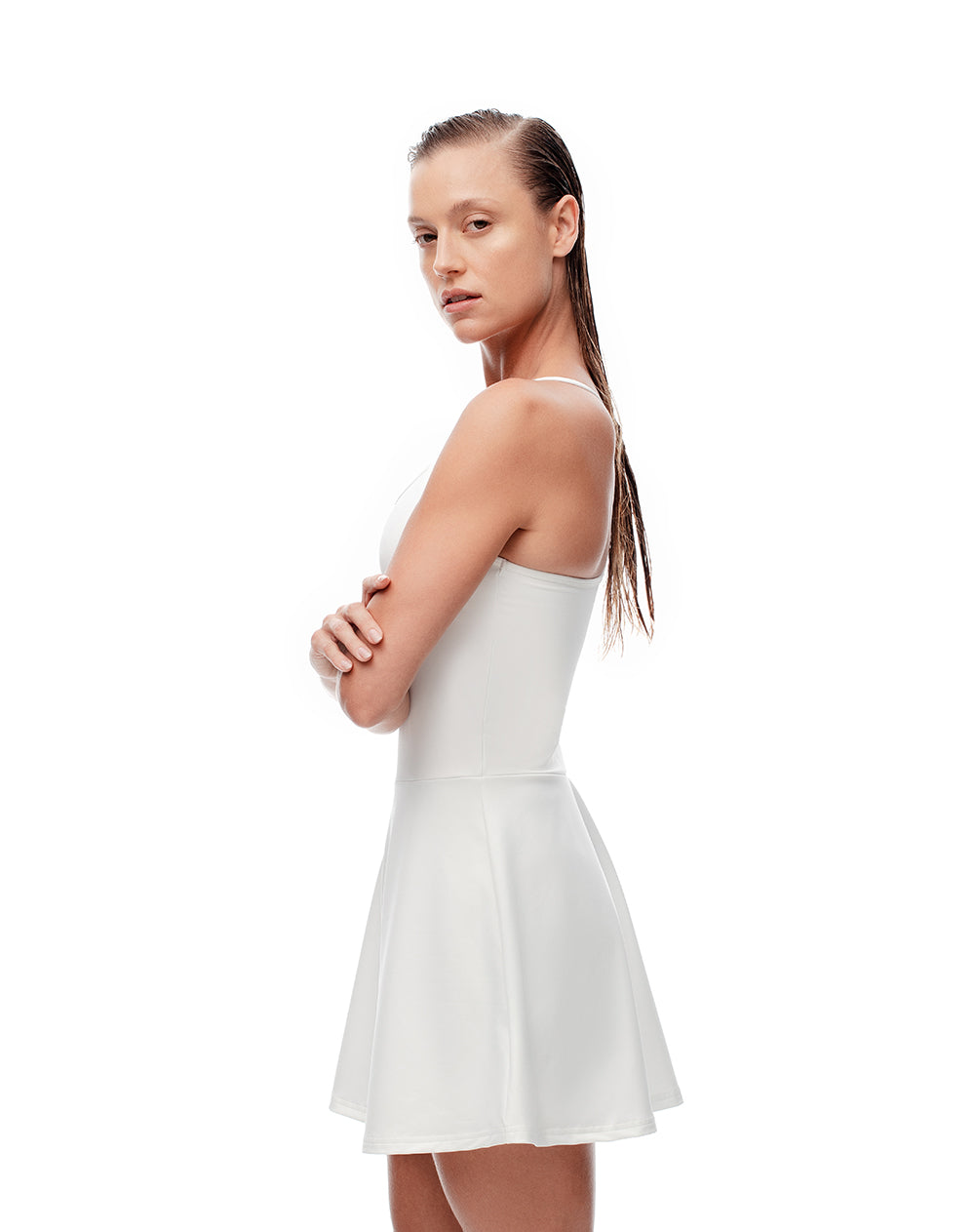 Vestido deportivo ciclista interno blanco mujer
