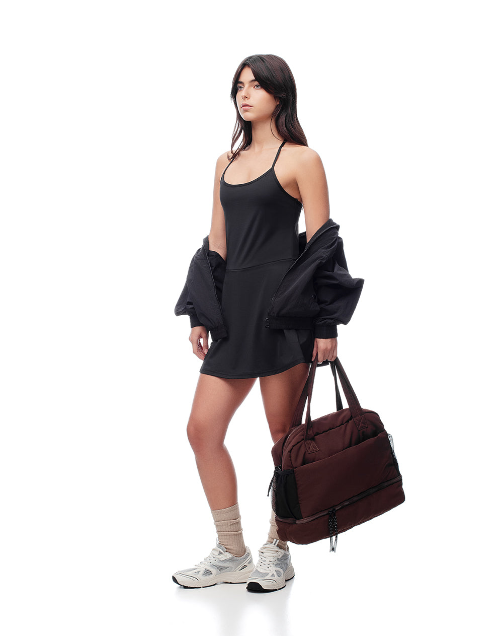 Vestido deportivo ciclista interno negro mujer
