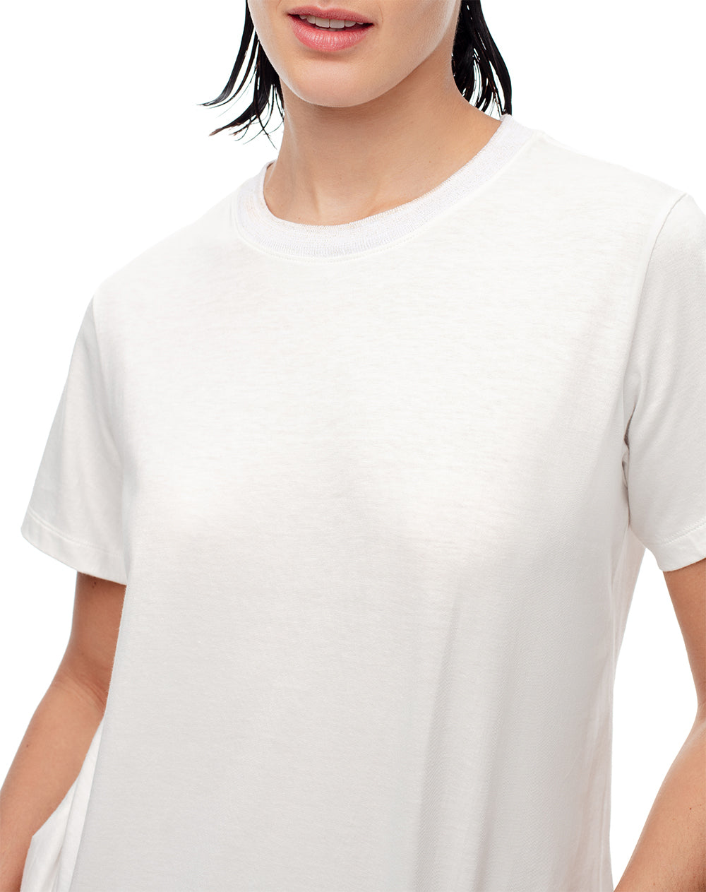 Pack x2 camiseta regular algodón negro + blanco mujer