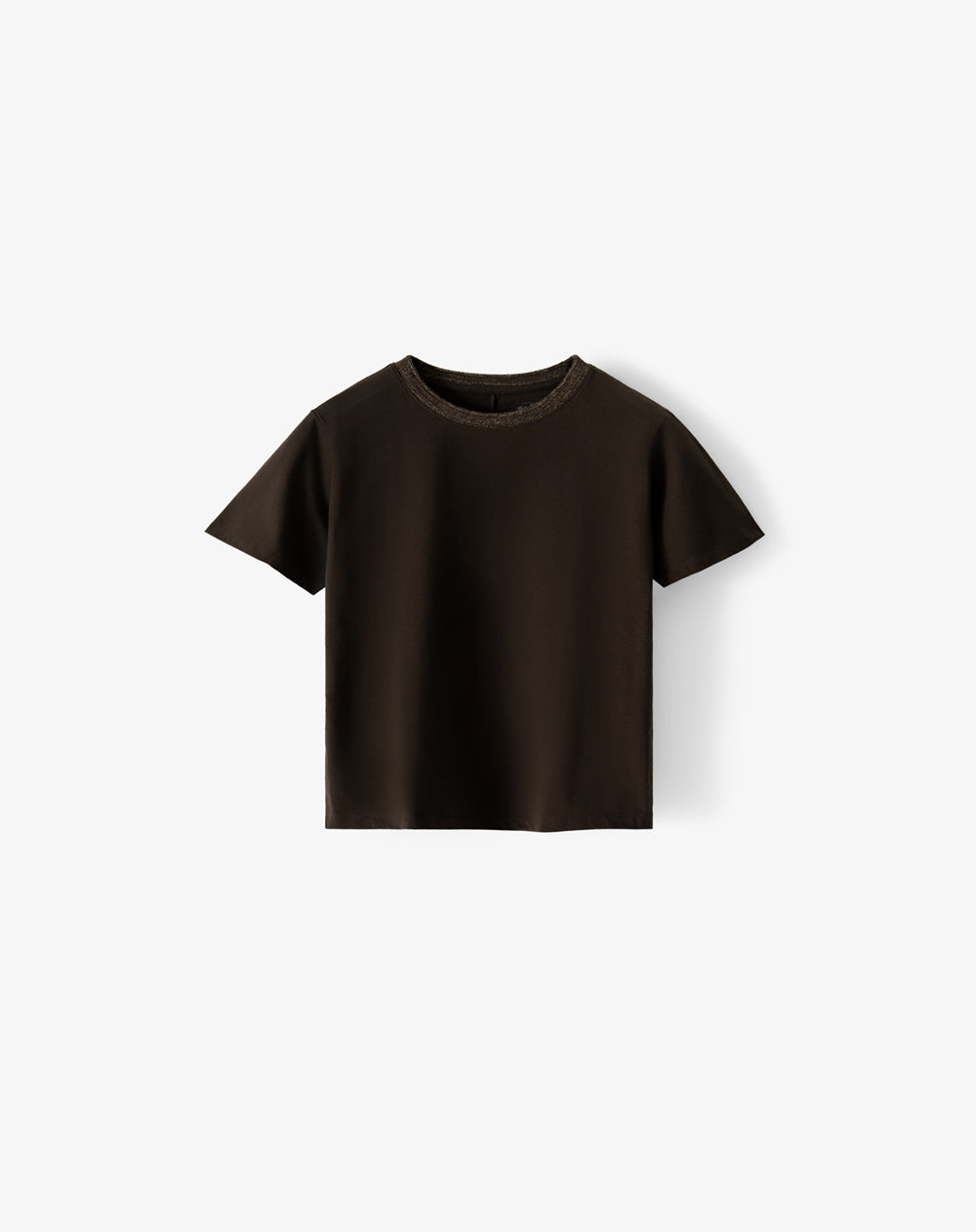 Camiseta regular fit manga corta chocolate