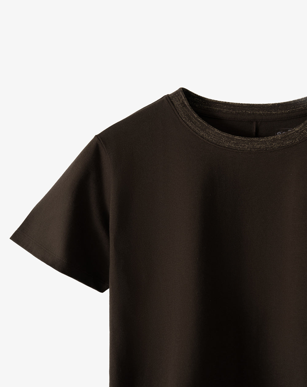 Camiseta regular fit manga corta chocolate