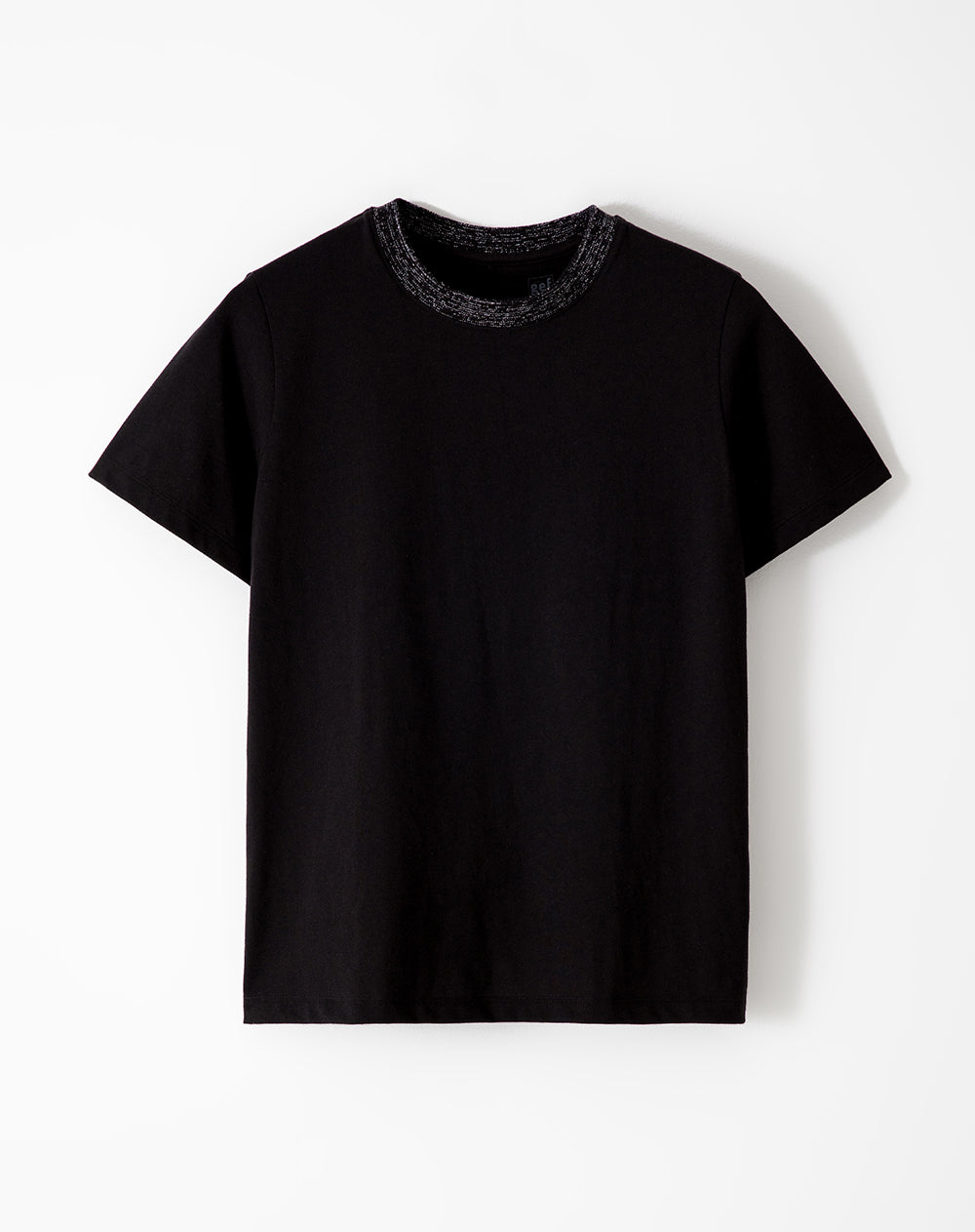 Pack x2 camiseta regular algodón negro + blanco mujer