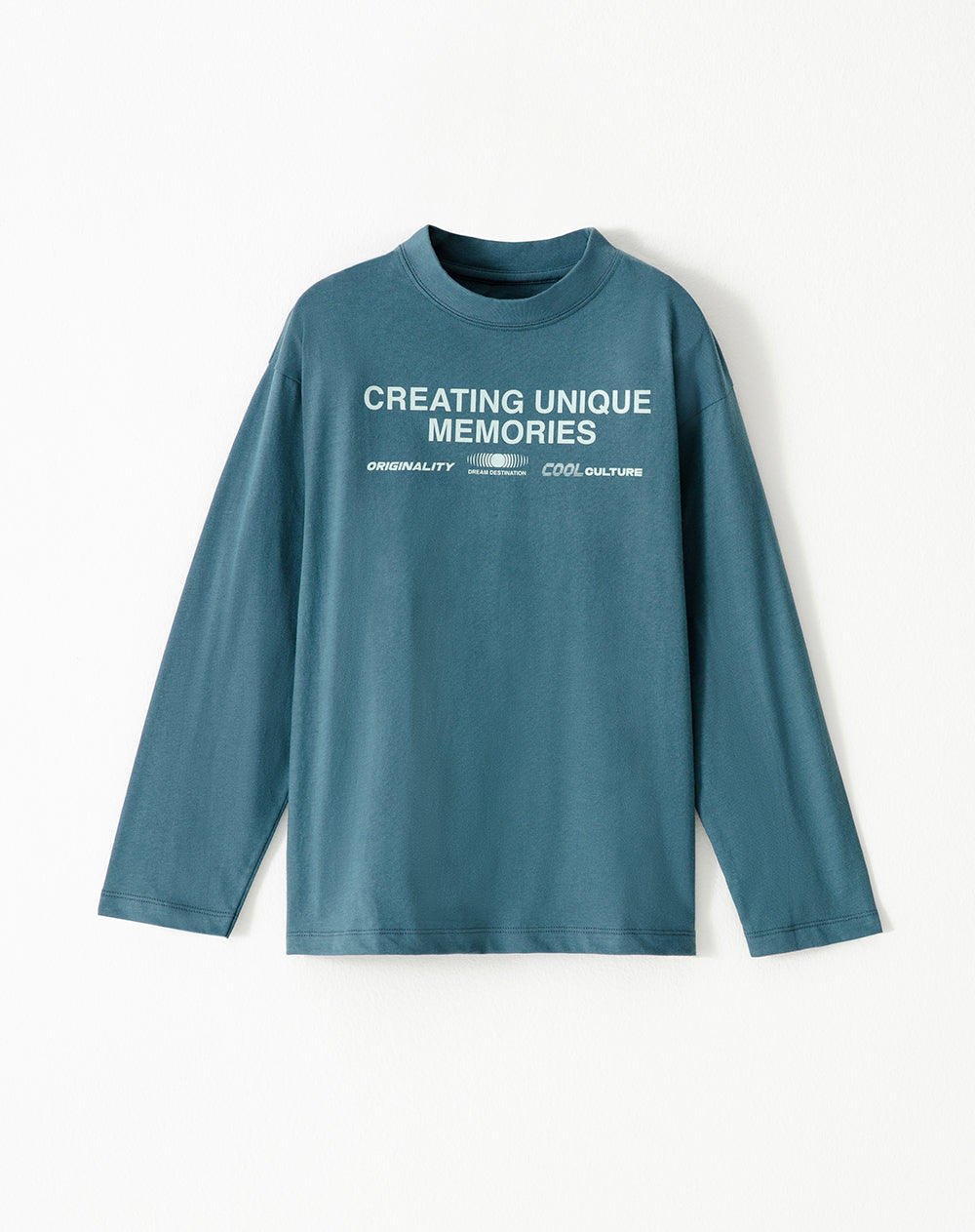 Camiseta regular fit manga larga verde