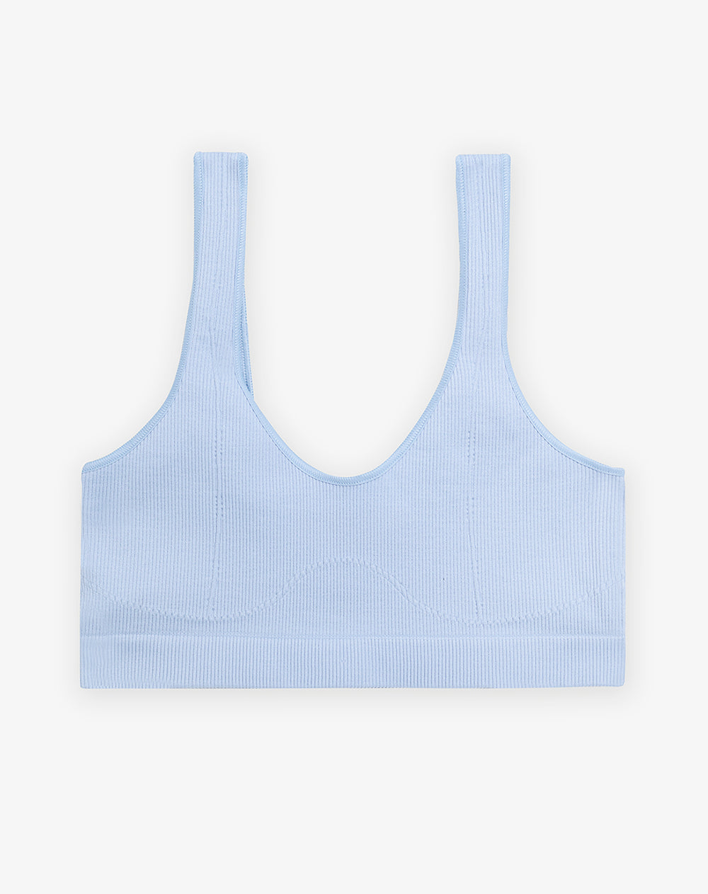 Top soporte medio seamless azul mujer