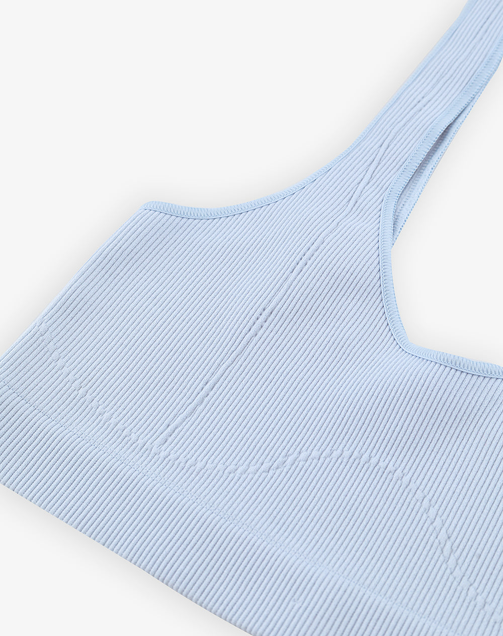 Top soporte medio seamless azul mujer