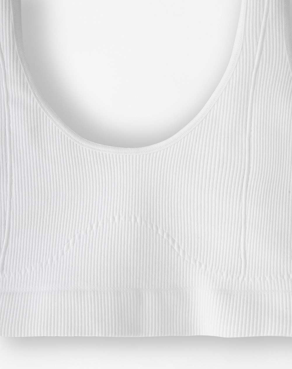 Top soporte medio seamless blanco