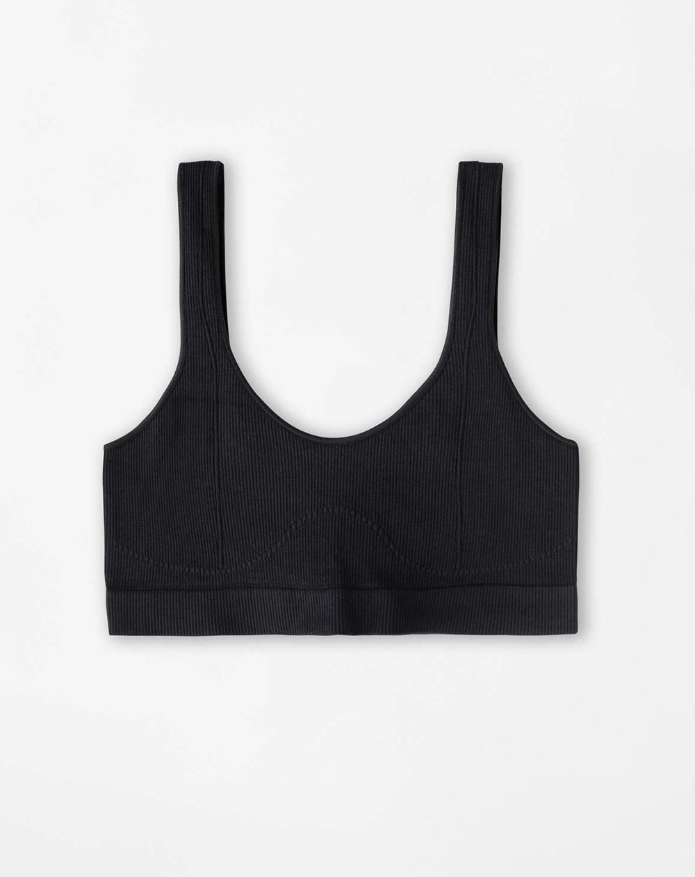 Top tiras anchas soporte medio negro
