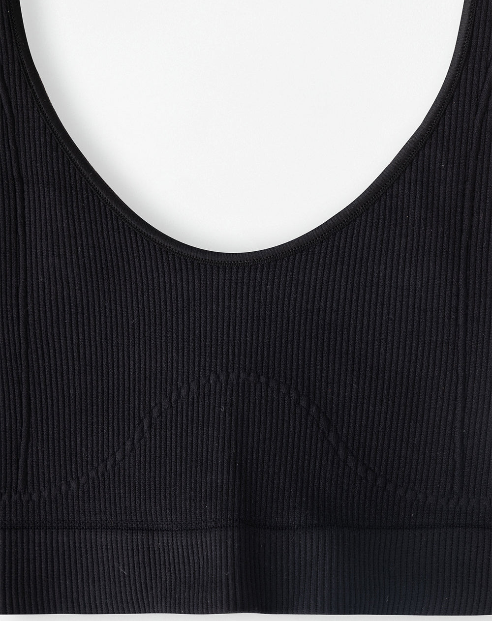 Top soporte medio seamless negro