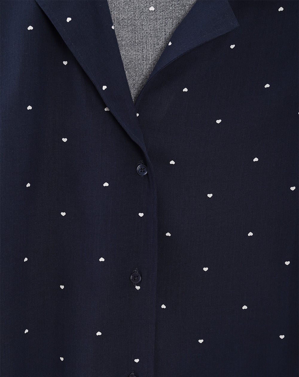 Camisa regular manga corta azul estampado mujer