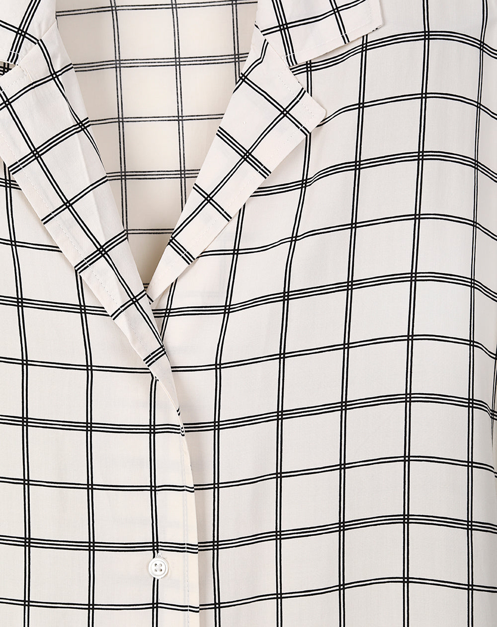 Camisa relax manga corta estampada mujer