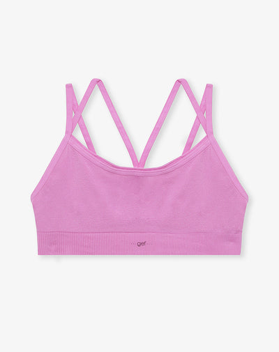 Top en tiras delgadas soporte bajo rosado