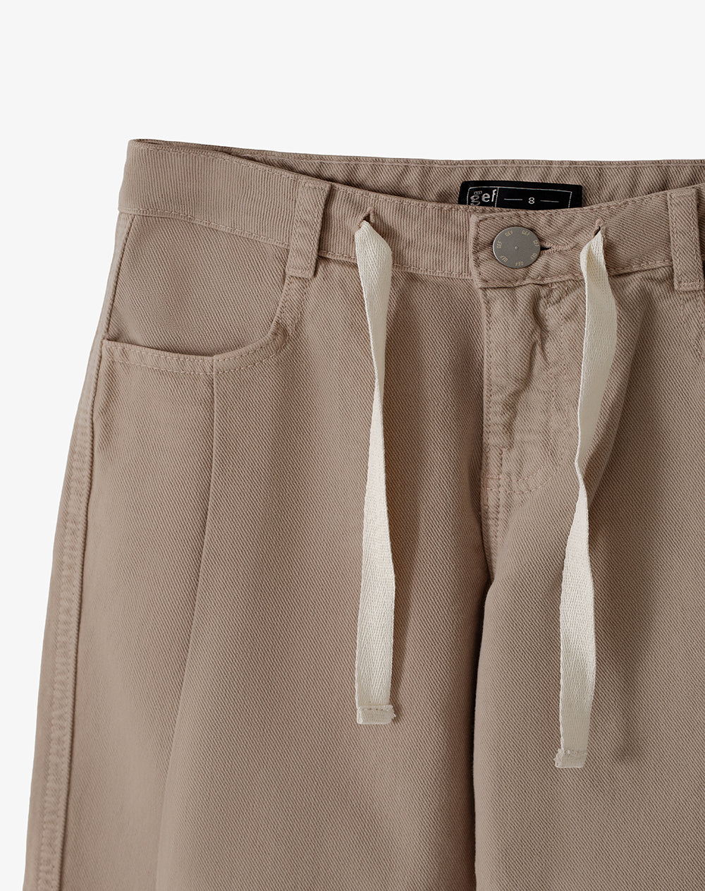 Pantalón loose fit tiro medio cafe