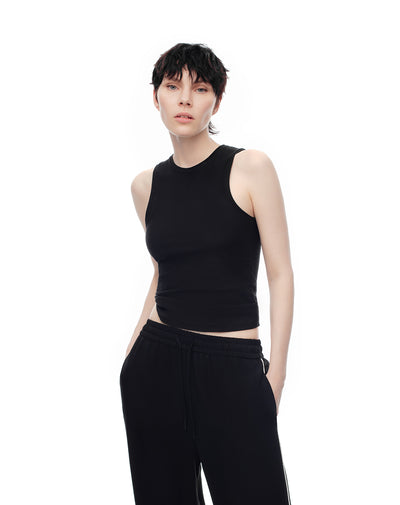Camiseta esqueleto slim algodón negra mujer