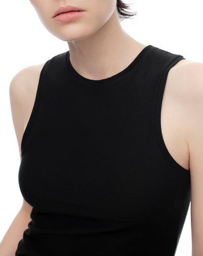 Camiseta esqueleto slim tib algodón negra mujer