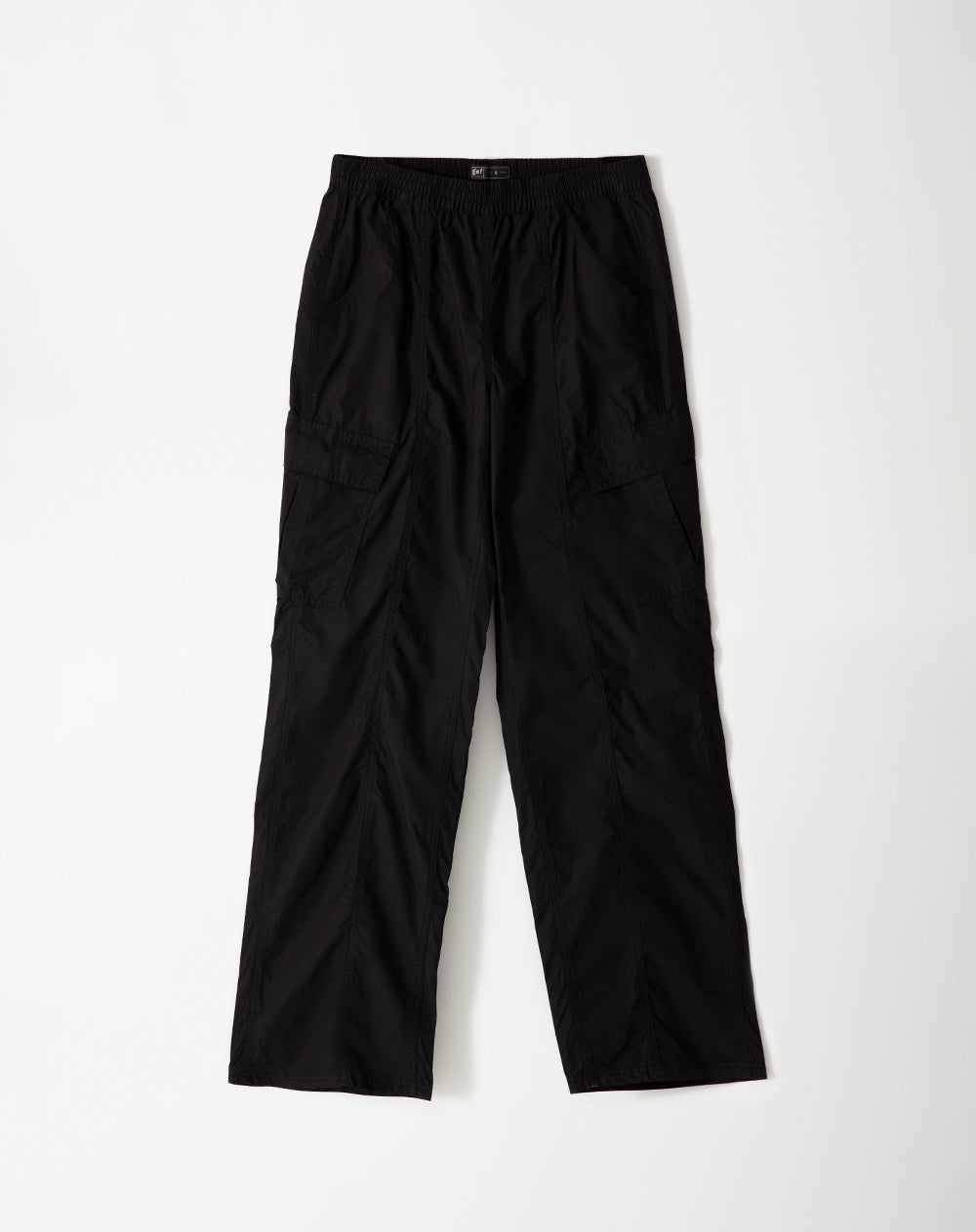 Pantalón regular fit tiro medio en drill negro