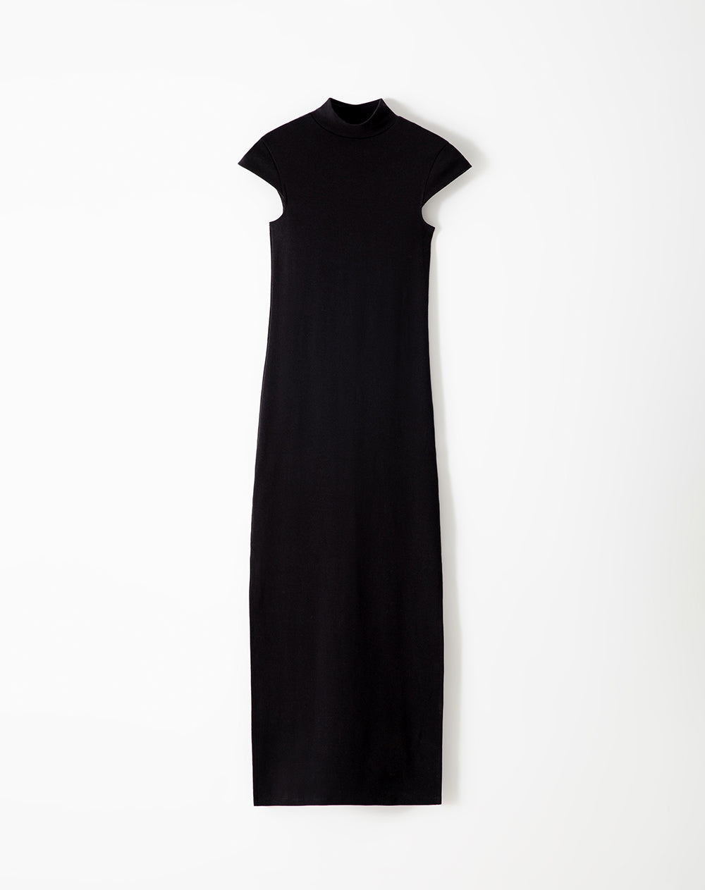 Vestido largo en rib negro