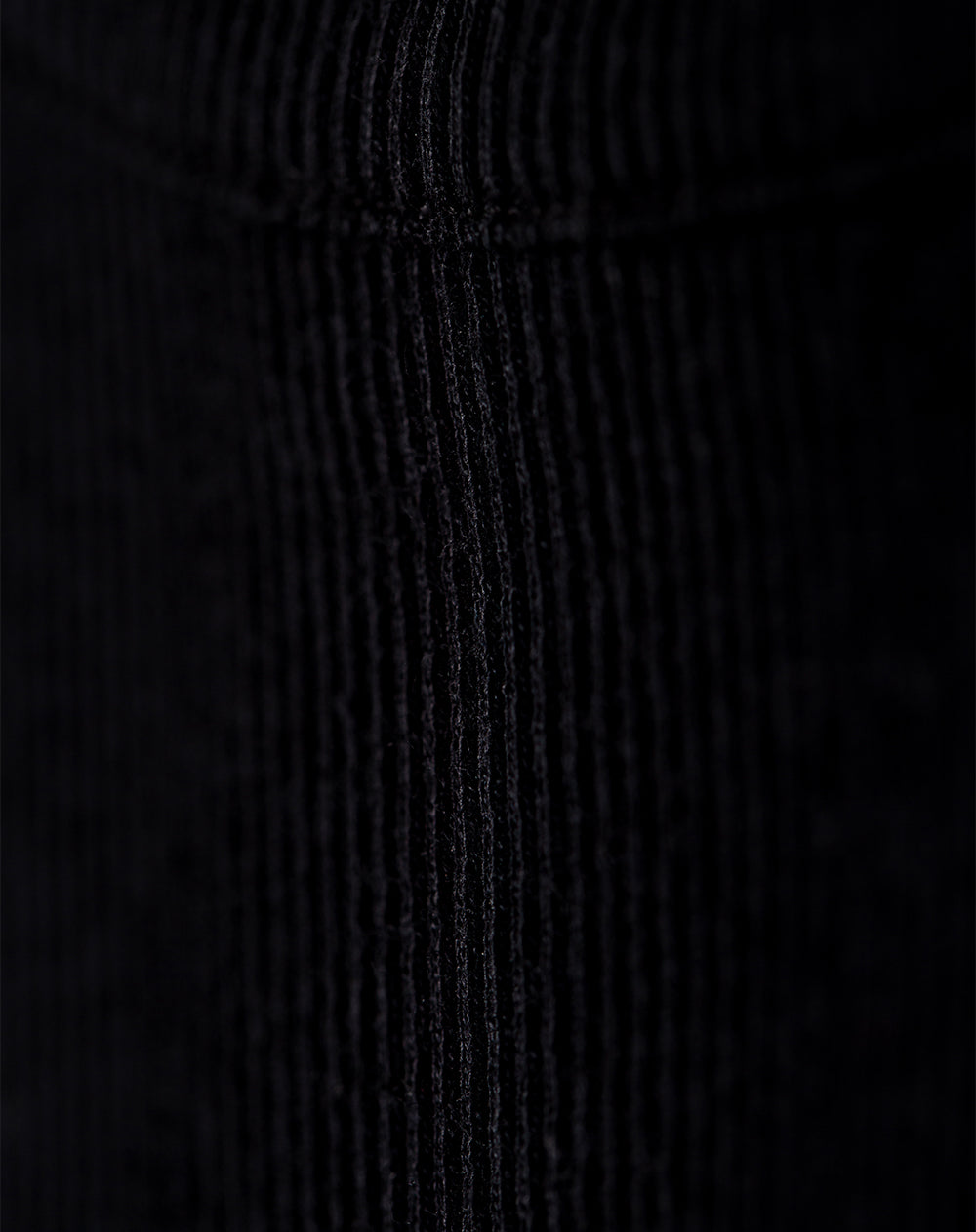 Vestido largo en rib negro