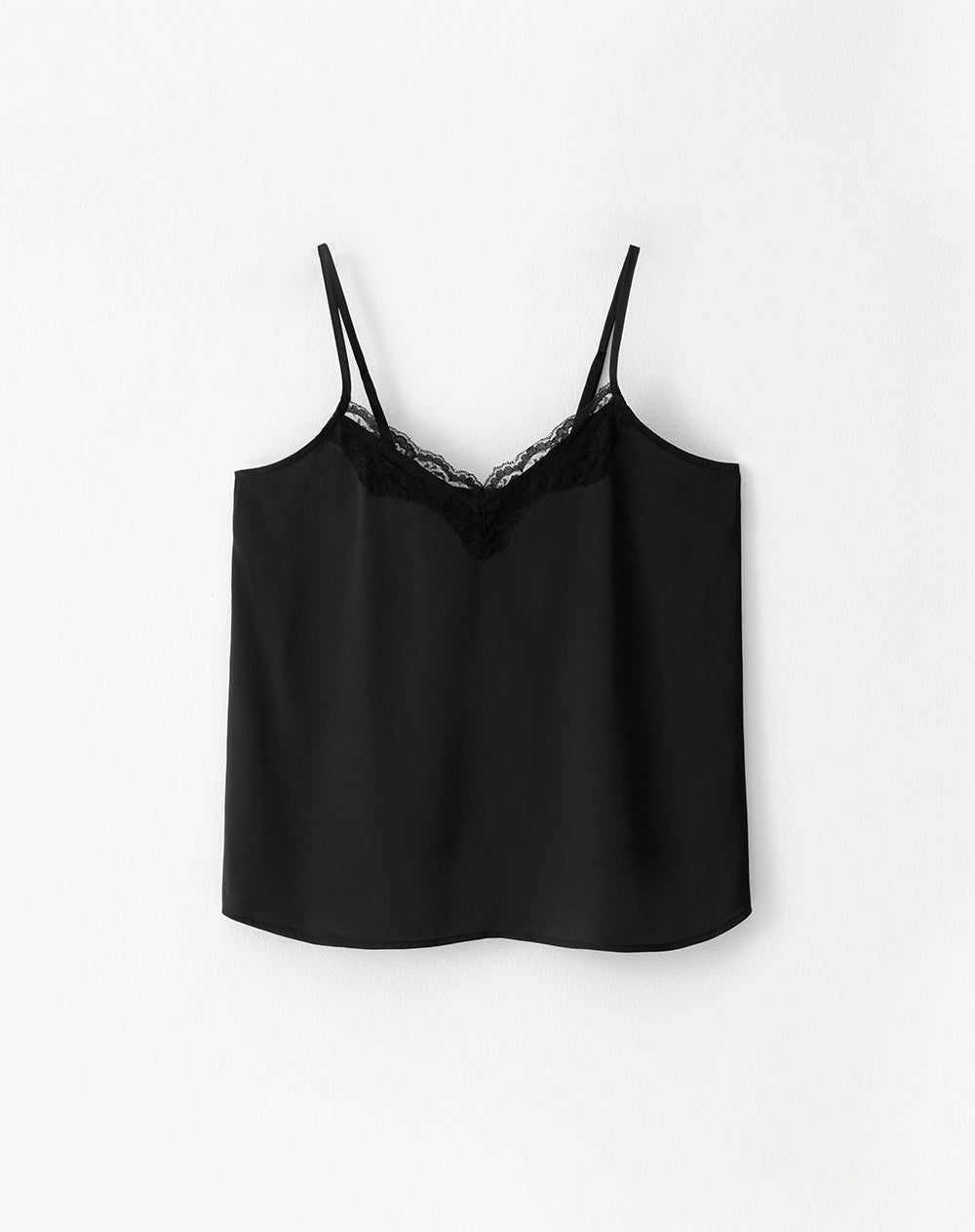 Camisa loose fit tiras negra
