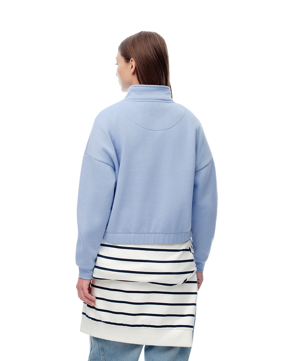 Buzo regular azul mujer