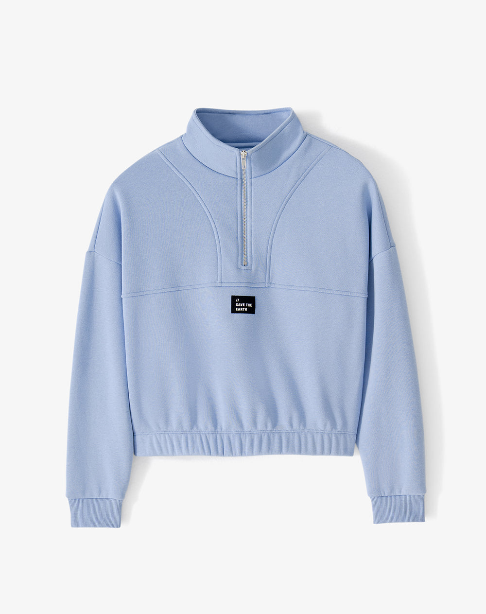 Buzo regular azul mujer
