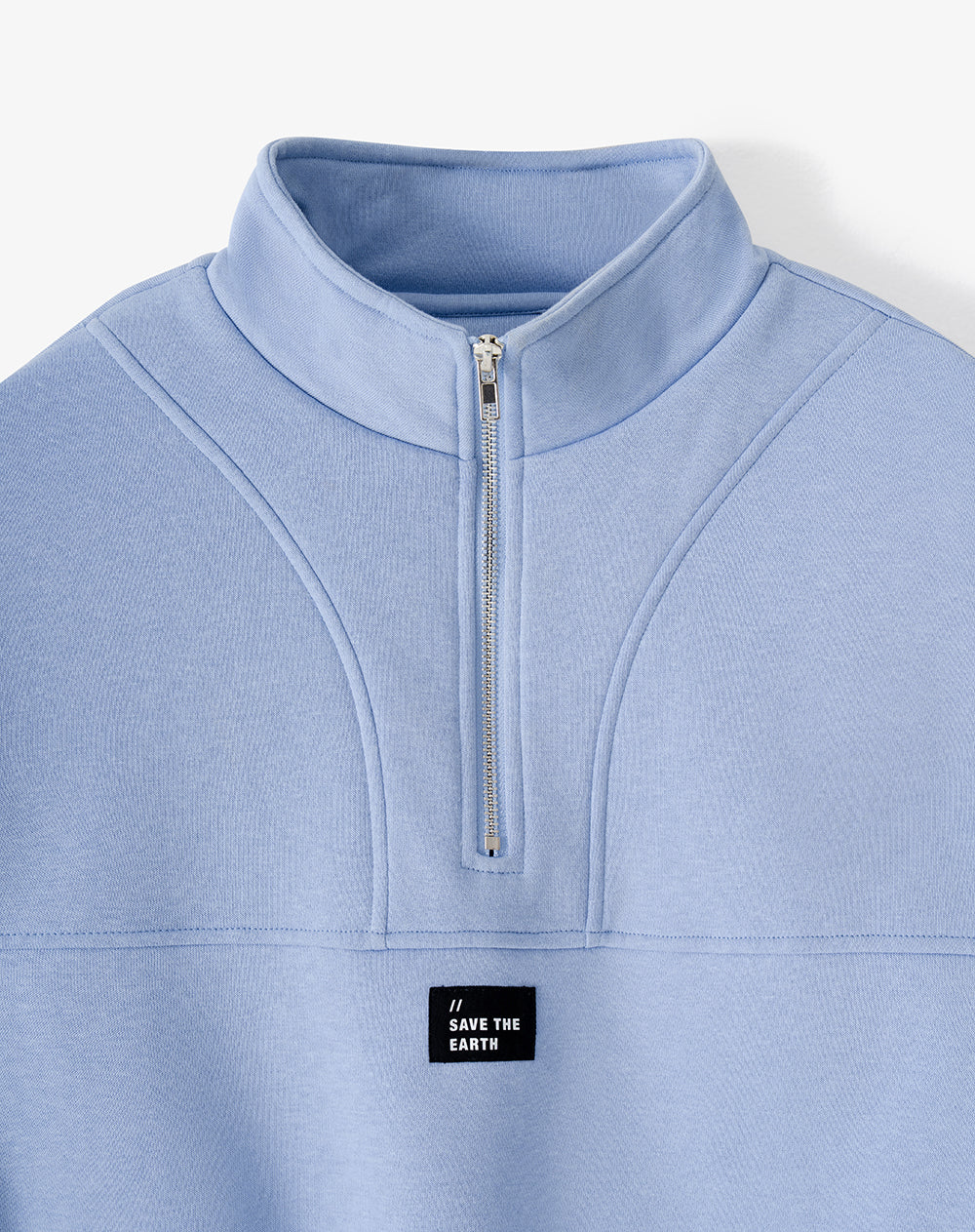 Buzo regular azul mujer