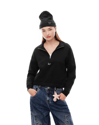 Buzo regular negro mujer