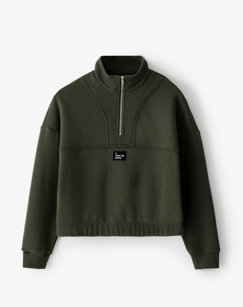 Buzo regular verde mujer