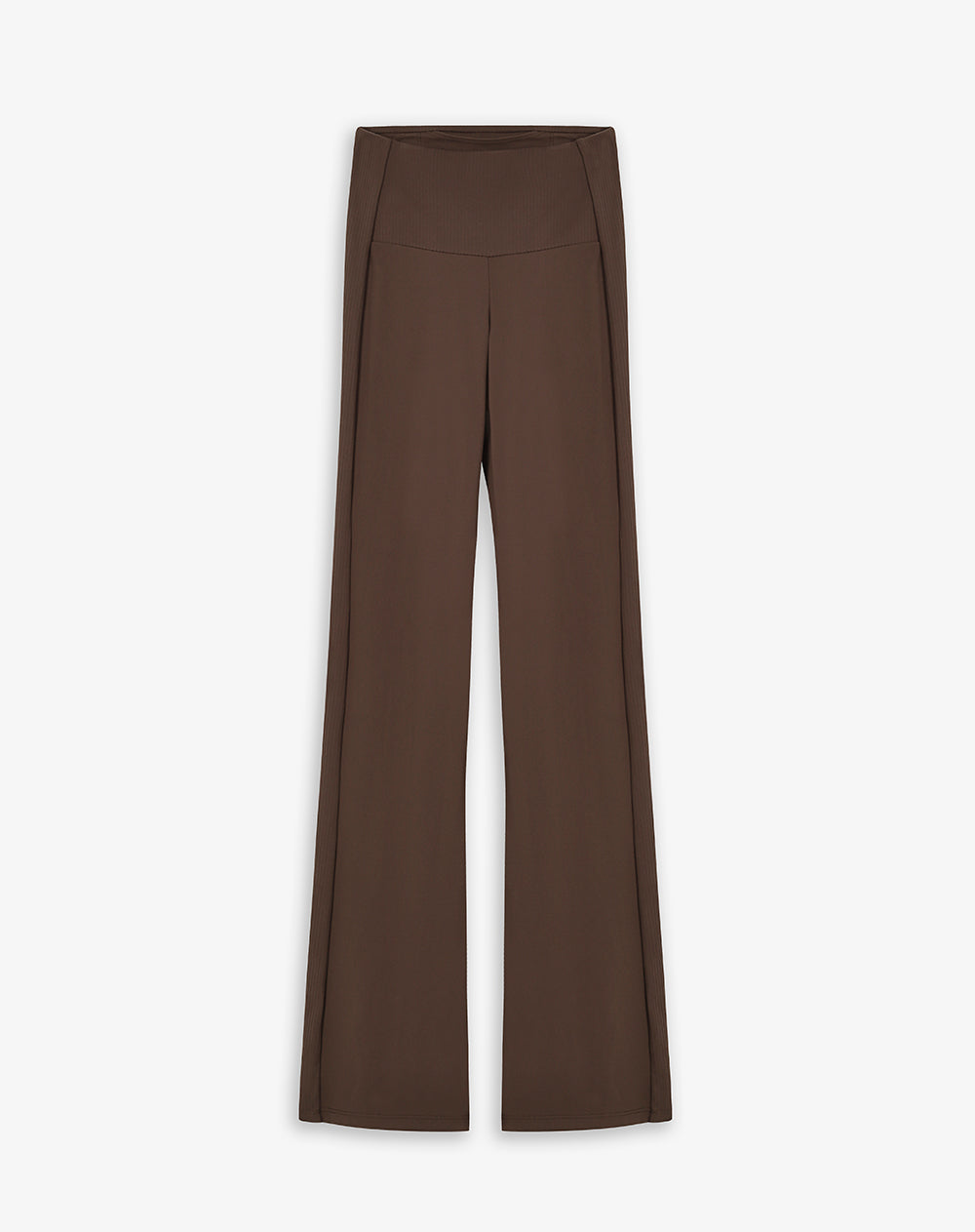 Pantalón deportivo flare secado rápido chocolate mujer