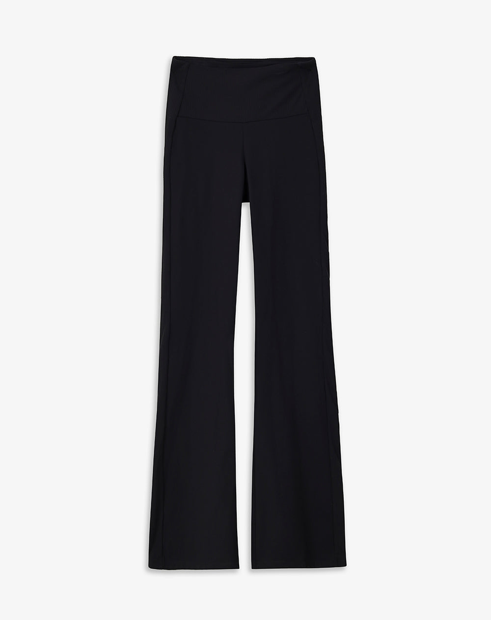 Pantalón deportivo flare secado rápido negro mujer