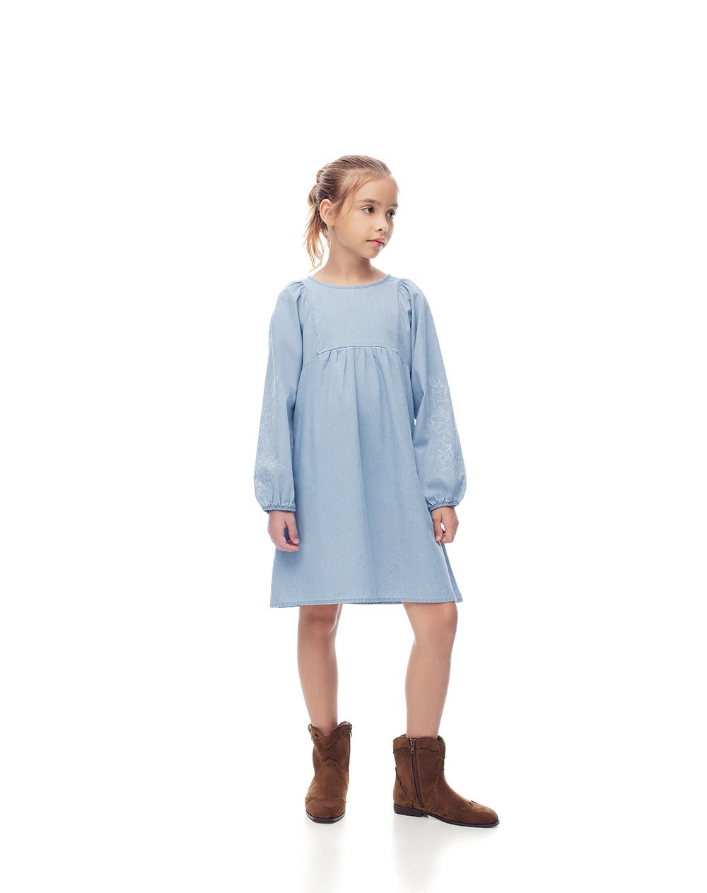 Vestido corto indigo medio