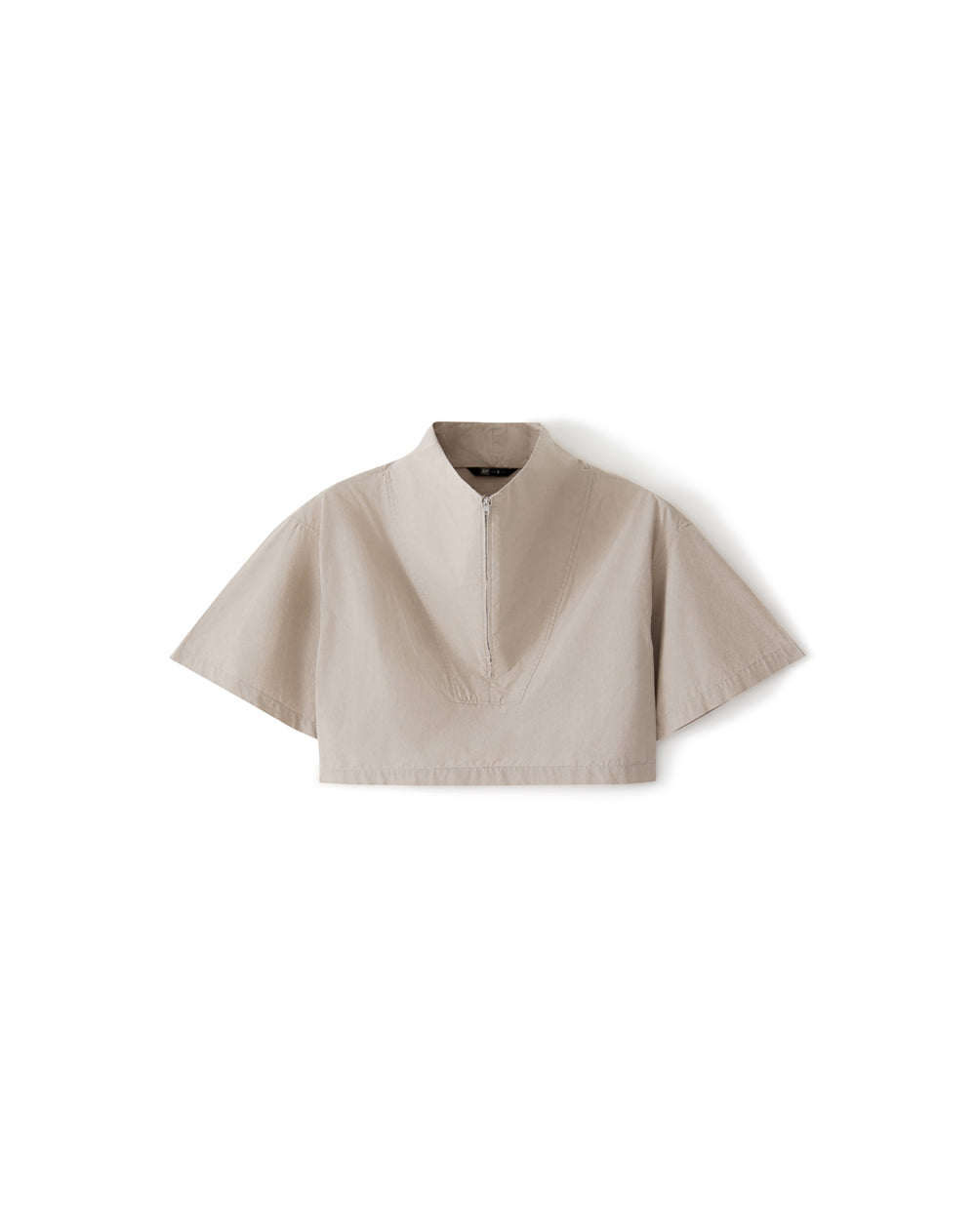 Camisa regular manga 3/4 kaki mujer
