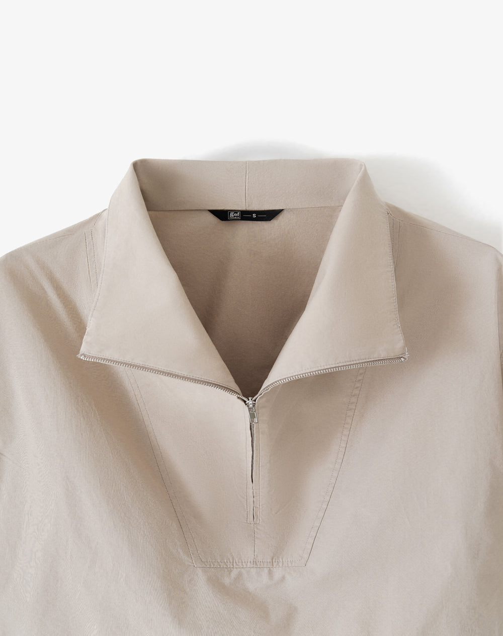 Camisa regular manga 3/4 kaki mujer