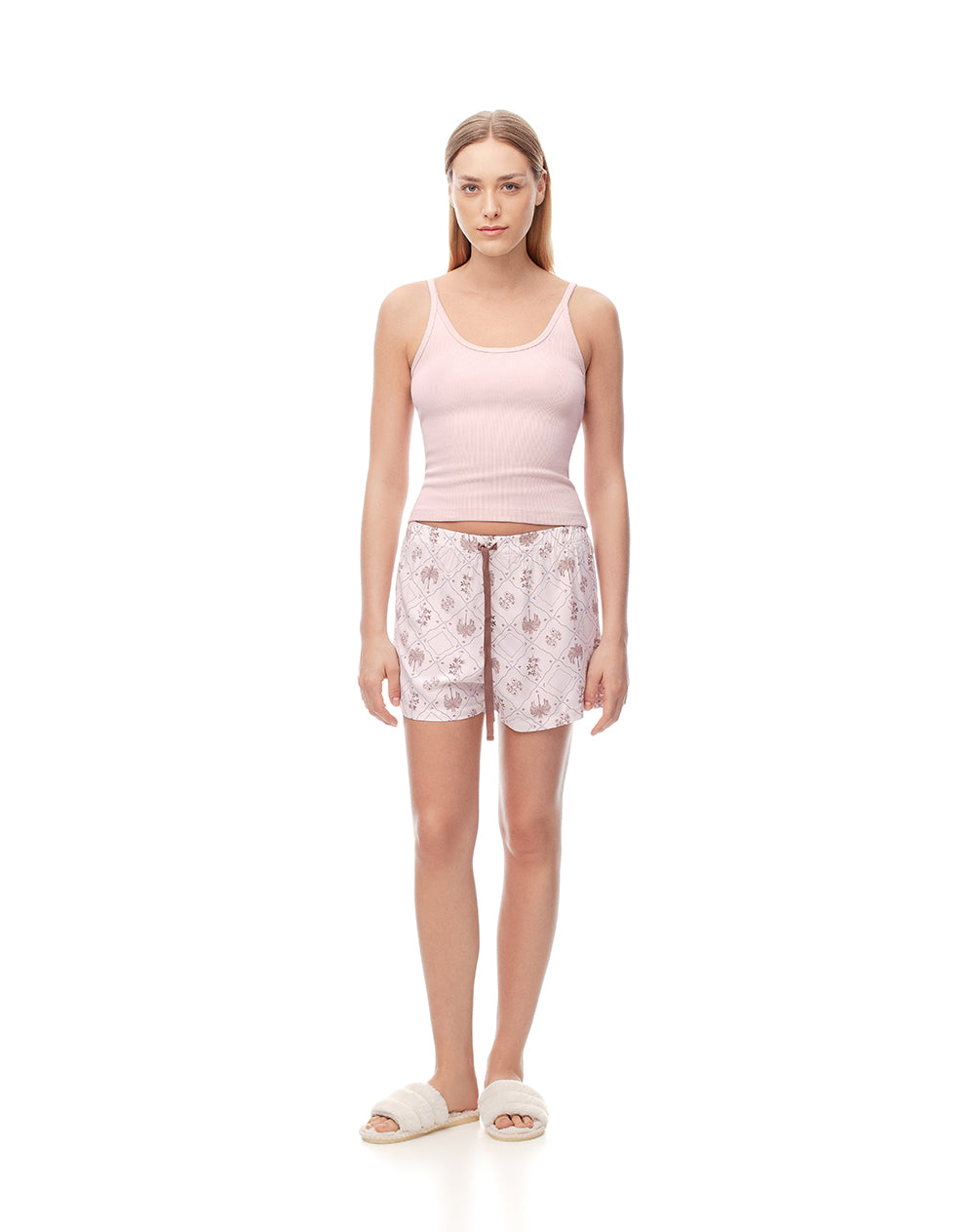 Short de pijama estampado mujer