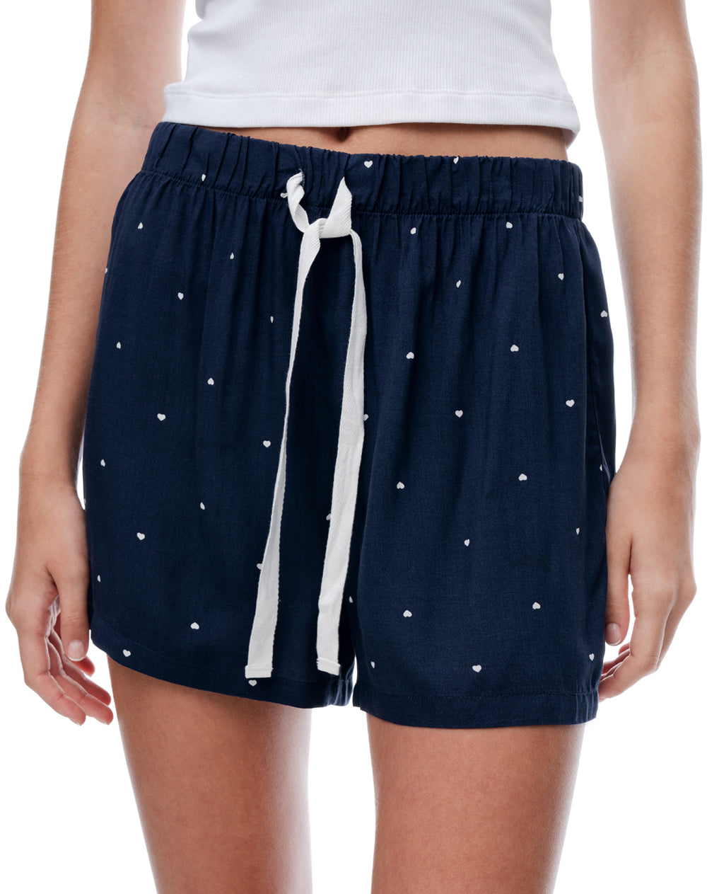 Short azul estampado mujer