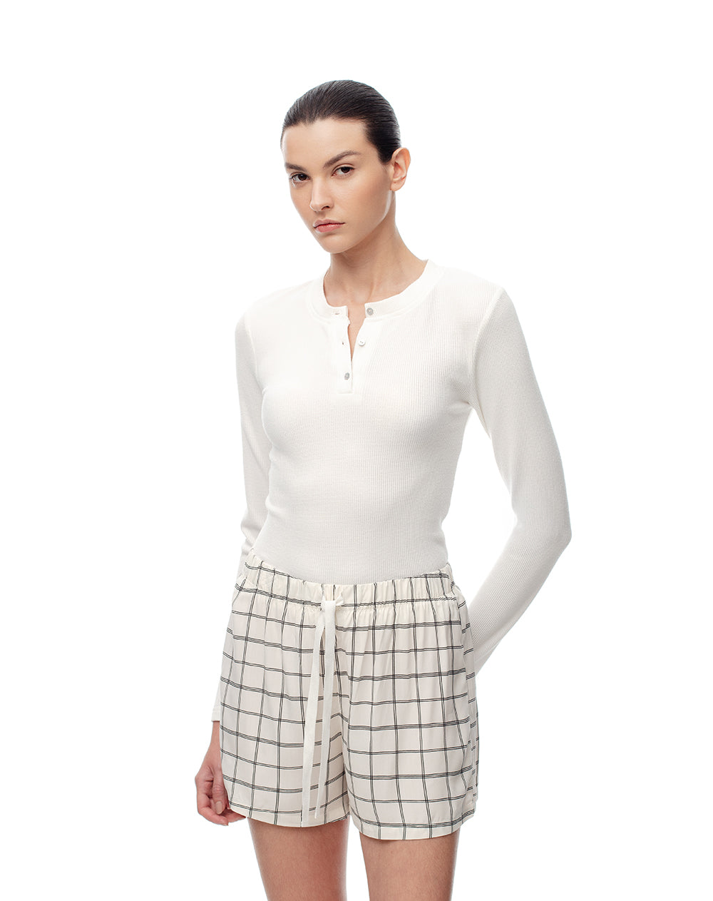 Short de pijama cuadros mujer