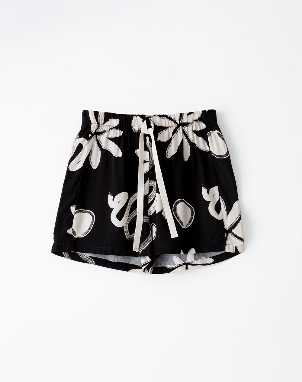 Short negro estampado