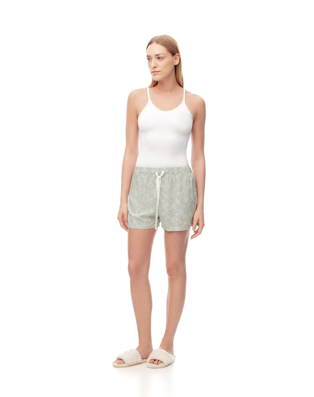 Short de pijama estampado mujer