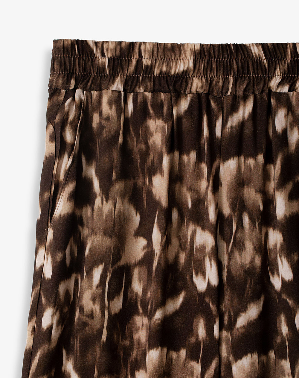 Pantalón wide leg tiro medio estampado mujer