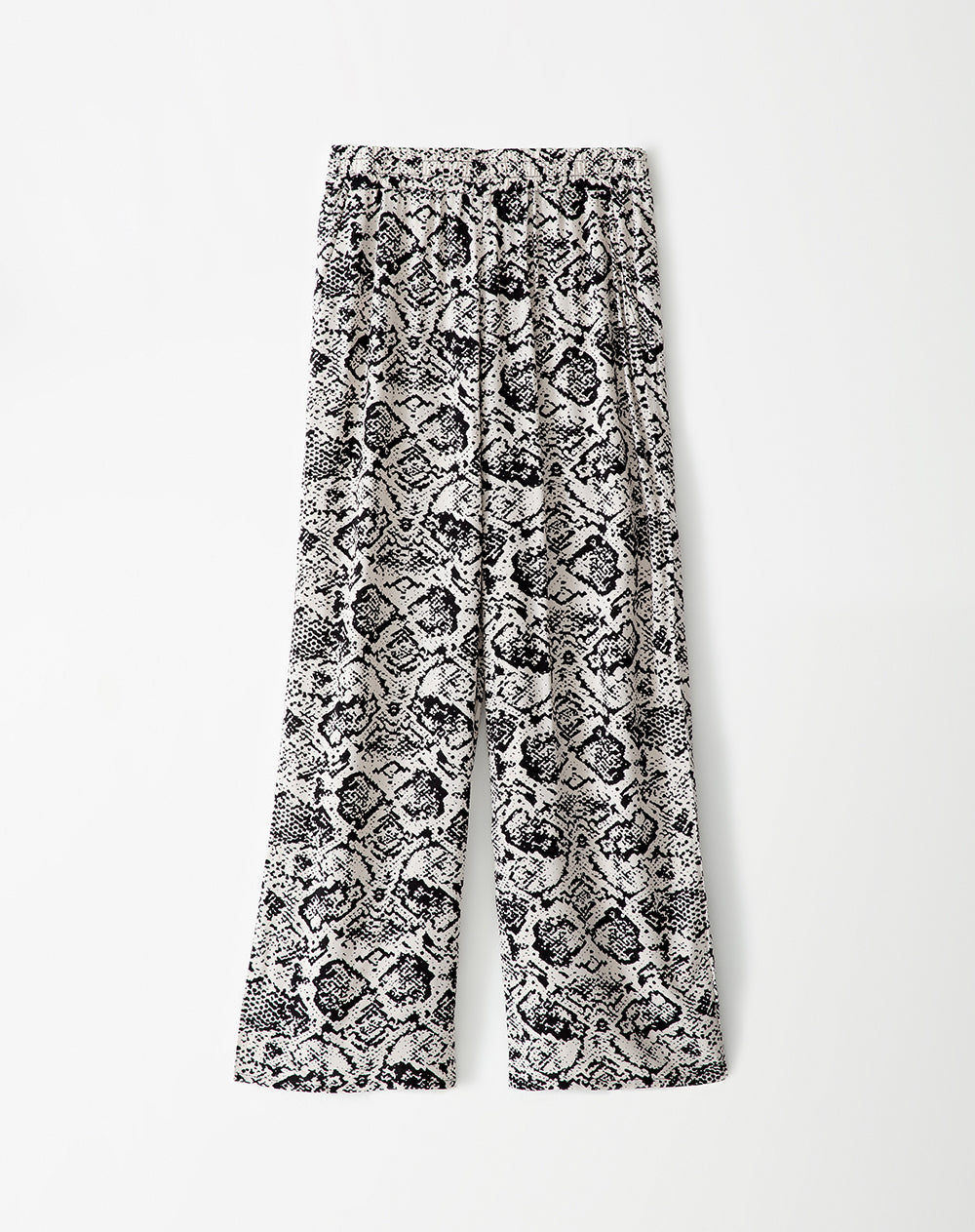 Pantalón holgado tiro medio elástico en cintura estampado para mujer