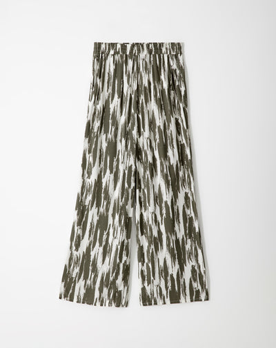 Pantalón palazzo tiro medio  estamapado para mujer
