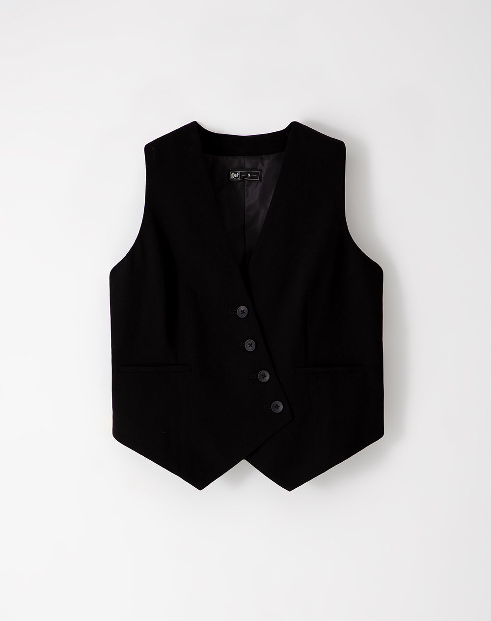 Chaleco fit sin capucha negro