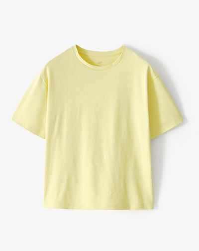 Camiseta oversize amarilla mujer