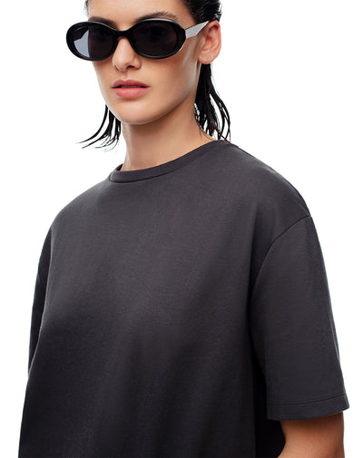 Camiseta oversize gris mujer