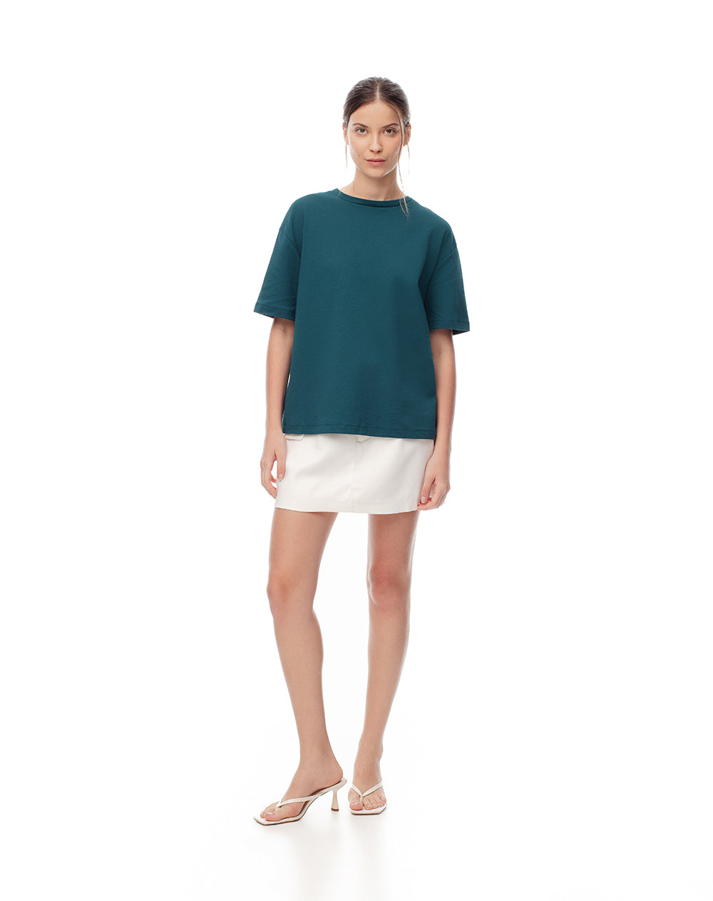 Camiseta oversized fit manga corta verde