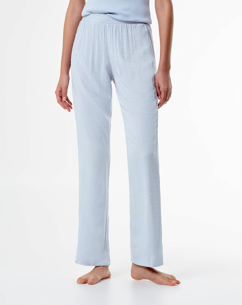 Pantalón Limi regular fit tiro medio azul