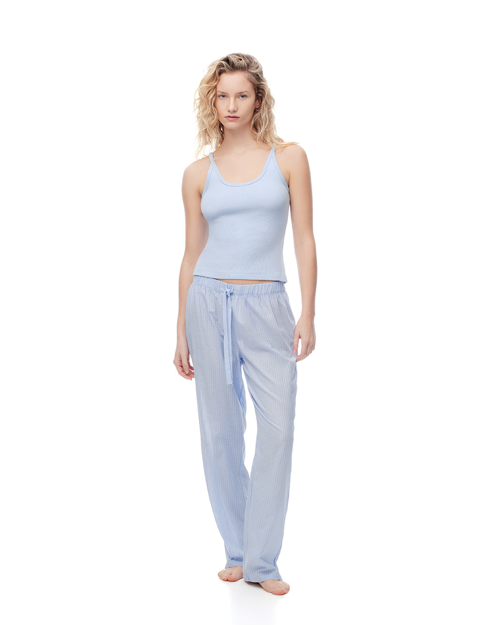 Pantalón de pijama azul mujer