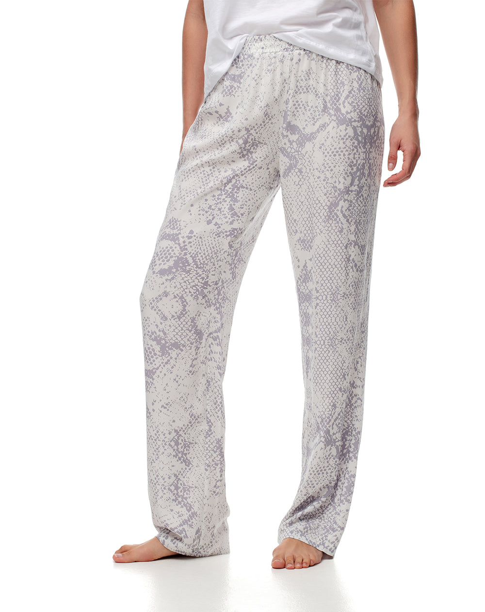 Pantalón Limi regular fit tiro medio crudo estampado