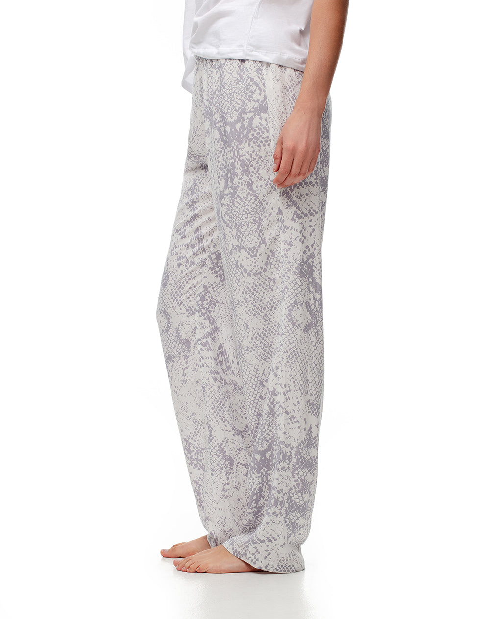 Pantalón Limi regular fit tiro medio crudo estampado